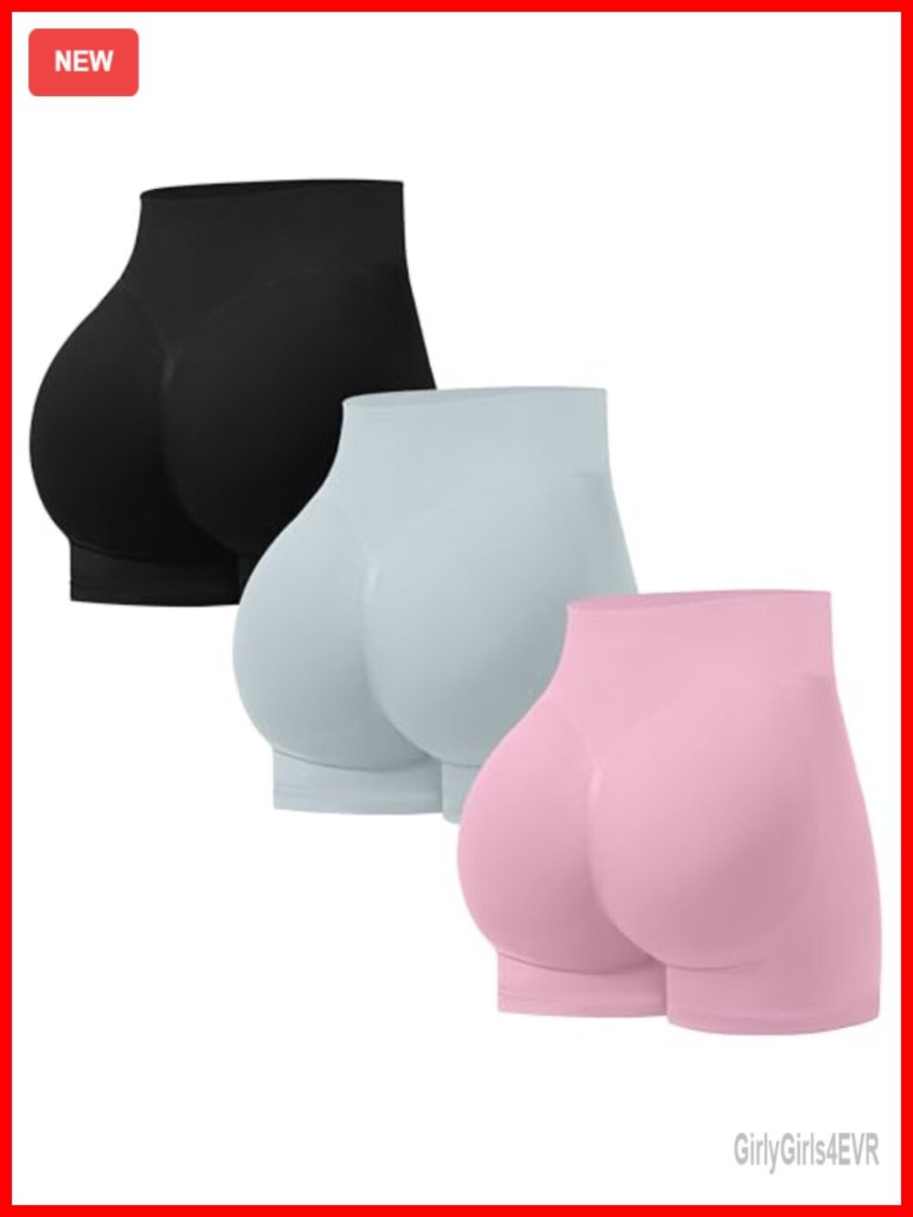 Seamless Scrunch Butt Lifting Workout Gym Biker Shorts Set
